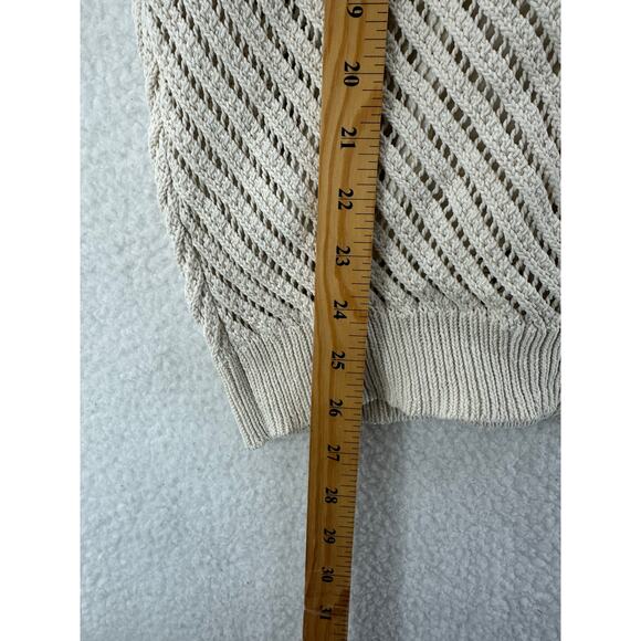 Simply VeraWang Shirt Woman XXL Ivory Tank Crochet Cottage Festival Preowned - Picture 4 of 6